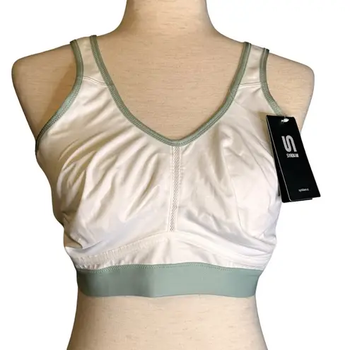 Syrokan Comfort Sports Bra Wireless Thin Cup Medium Support NWT 38DD White Size undefined
