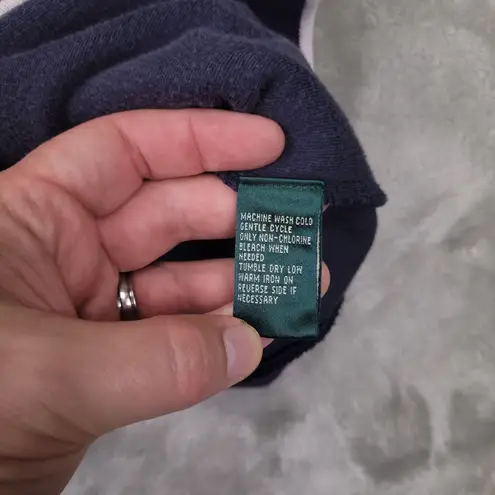 Lauren Ralph Lauren Navy Blue Velour Bomber Jacket sz L Vintage Preppy Size M