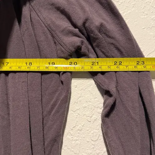 Elle Purple Gray Lace Back Open Front Cardigan Size XL Lightweight Long Sleeve