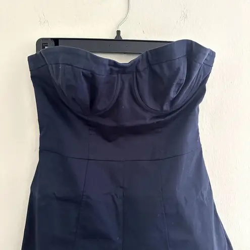 Maeve NEW Strapless Bustier Romper in Navy Blue