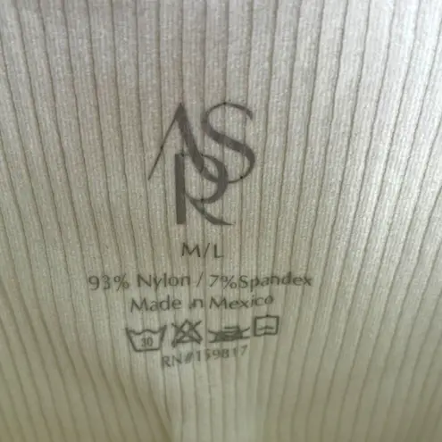 AS Ribbed Lettuce Trim Camisole Tank Top M L White Spaghetti Strap Size undefined