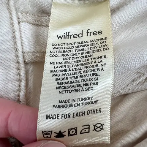 Wilfred Aritzia Free Women 4 Modern Cargo High Rise Cotton Twill Pants Cream Y2K