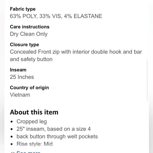 Club Monaco Matie pant NWT trouser ankle