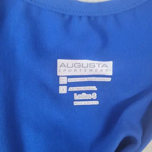 Augusta Sportswear Moisture Management Solid Blue Racerback Tank Size S