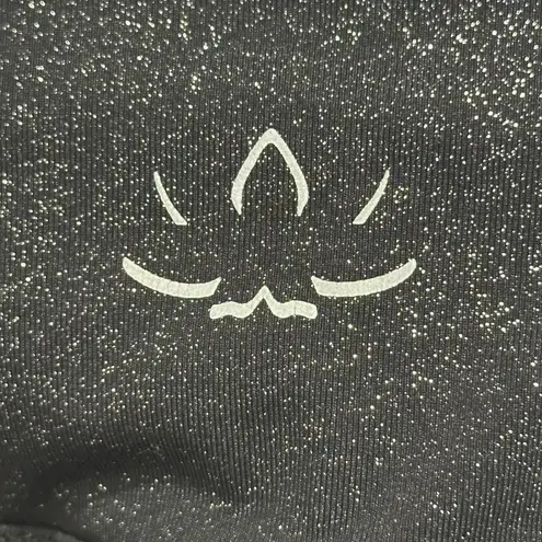 Beyond Yoga Shimmer Essential Long Leggings Black Foil Mid Rise XS Sporty Chic