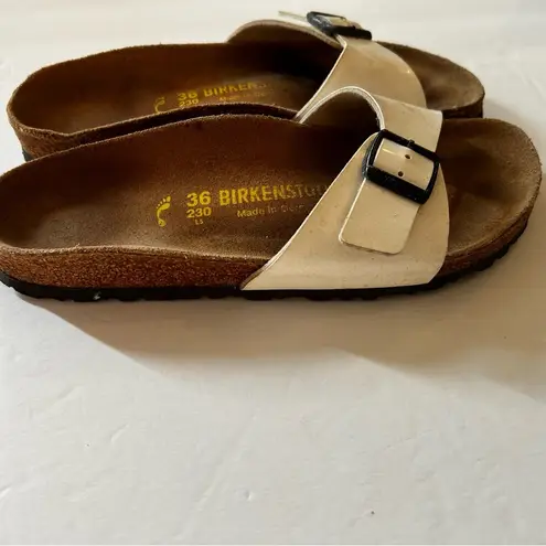 Birkenstocks Madrid White Single Strap Sandals Women’s Size 36, 5-5.5 US