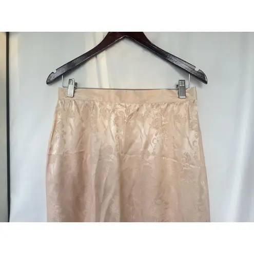 Jessica McClintock Vintage Victorian Blush Pink Silk Slip Skirt Brocade Bridal