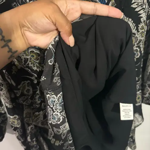 Bailey 44 Viola Floral Ruffle Chiffon Minidress Black Multi Size 6