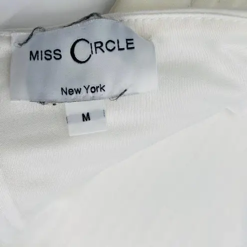 Miss Circle Sayuri Seashell White Stretch Crepe Strapless Top Bandeau Sz Medium