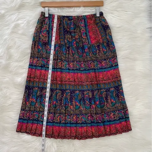 Lady Carol Petites Vintage Paisley Shoulder Pad Skirt Suit Set 14 Red