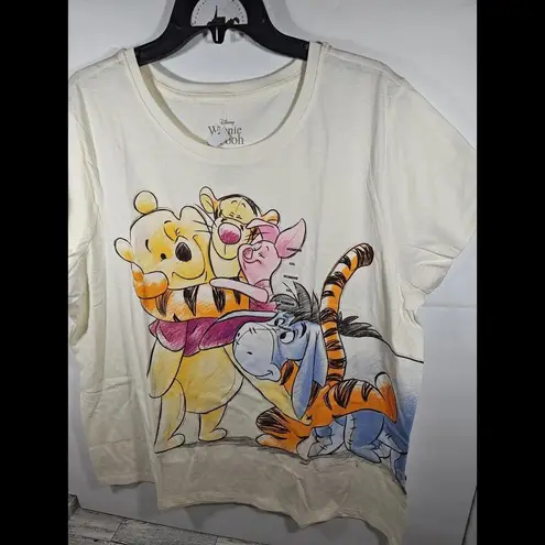 Disney  Winnie the Pooh & Friends Women's Size 2XL Cream Graphic T-Shirt NWT