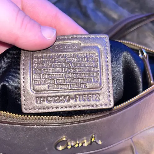 Coach Chic Metallic Shoulder Bag Brown