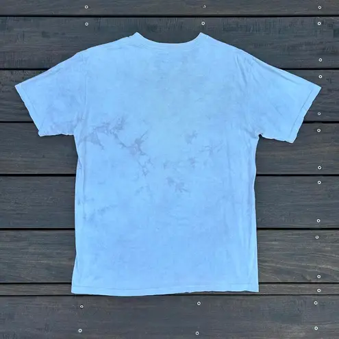 The Mountain White/Beige Marbled Graphic Tee w/ Husky Dog Wolf Graphic Tee T-Shirt