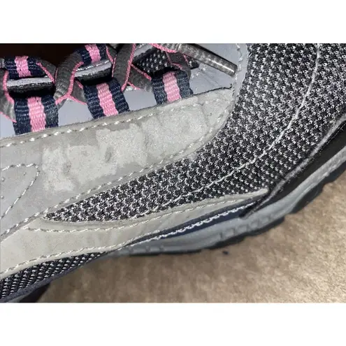 Brahma SACHA Work Safety Toe Leather Pink Gray Lace Up Shoes WOMENS 8.5