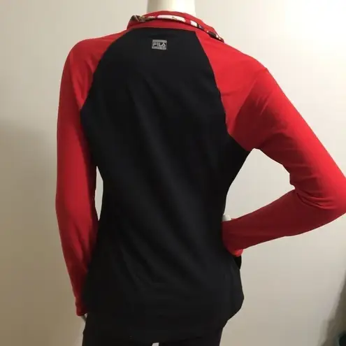 FILA thumb hole, 2 Pocket Pull Over running Top