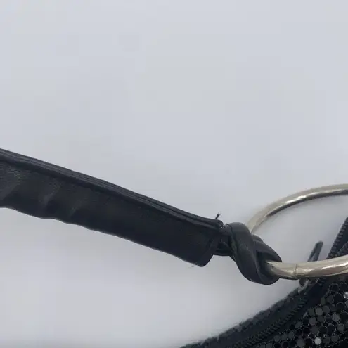 Thalia Sodi Black Mesh Shine Y2k Style Shoulder Bag Purse Evening