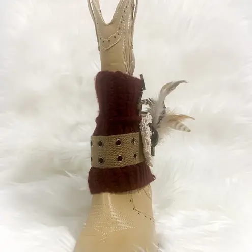 Handmade Removable Women’s Boot Bands/Cuffs Red