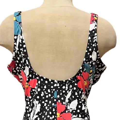 Womens Floral Swimsuit One Piece Slimming 22W 2X New Red