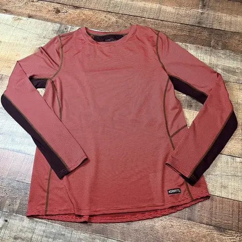Kerrits Wmns Orange Brown Kwikwarm Base Layer Longsleeve Shirts Sz L Equestrian