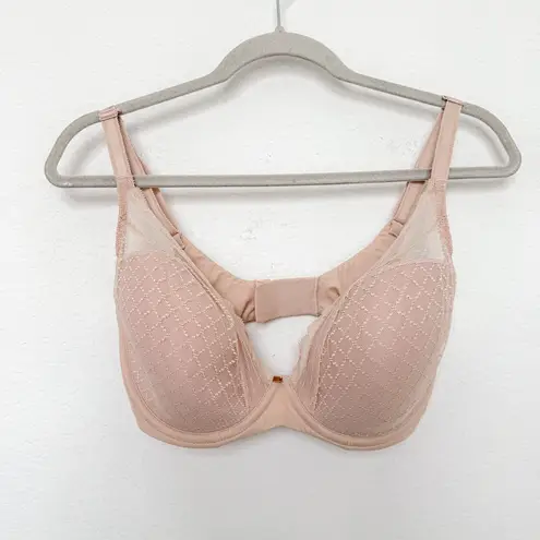 Chantelle NWOT Norah Chic Plunge T-Shirt Bra Lace in Rose Size 32DDDD