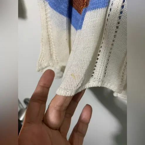 Missoni Multicolor Pointelle Knit, zig zag classic top. 40/4