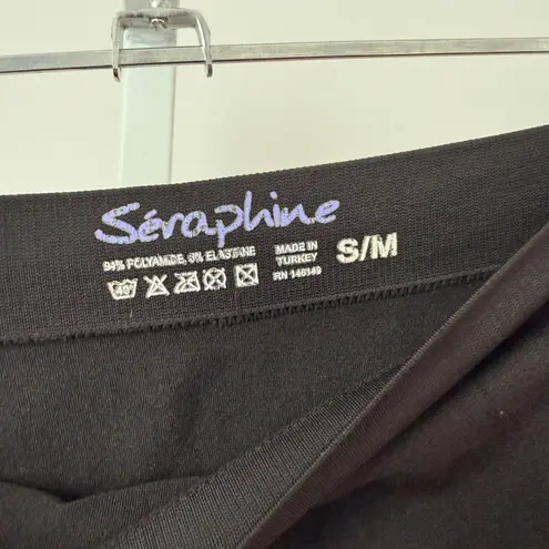 Seraphine Black Maternity Over The Bump Full Length Leggings Size S M