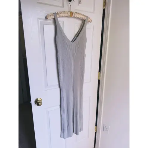 En Saison Palma Ribbed Knit Sleeveless Midi Dress Beige Medium Quiet Luxury Fall Tan