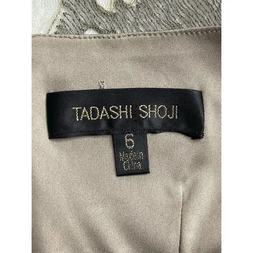 Tadashi Shoji Ilussion Yoke Lace Cocktail Dress Knee length size 6