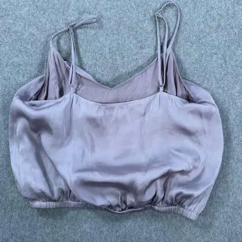 Pants Store Cropped Bubble Tank Top Size Small Purple V