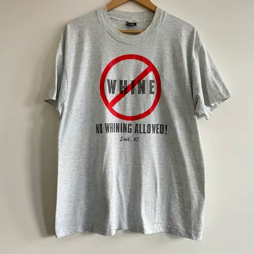 Screen Stars Vintage Made in USA Duck North Carolina Fun Graphic T-Shirt “No Whining Allowed!” size XL