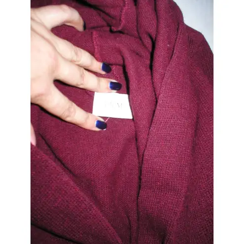 NWT Cardigan Jacket M Wrap New Womens Prim I Am Bordeaux Dark Red Wool Button Op Size M