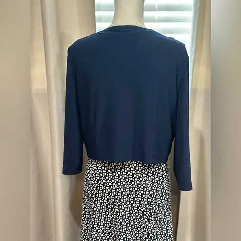 Danny & Nicole Blue midi dress size Large