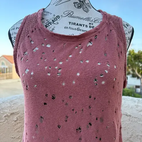 Koral Activewear Chord open back distressed tank top in sandstone size S small