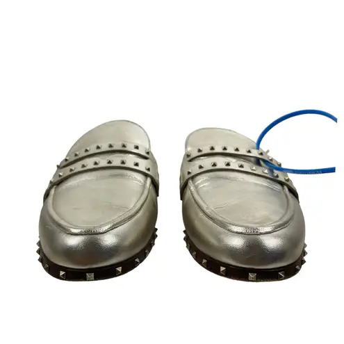 Valentino Garavani Rockstud Leather Mules Slide Agento Gold Size 40.5