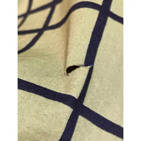 René Lezard Green Black Windowpane Check Sheath Dress Size 44 Career AS IS Green