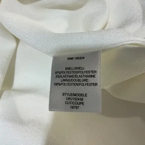 Halston Heritage Ruffled Asymmetric One-Shoulder Mini Dress White Size 4 NEW