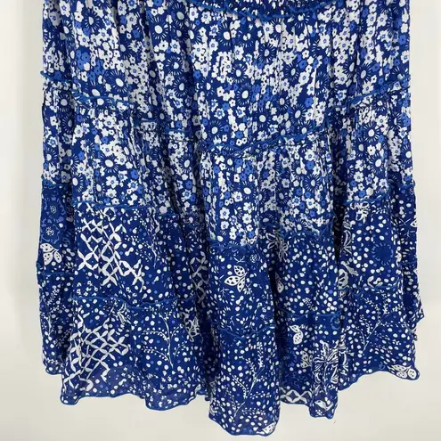 Poupette St. Barth NWT Soledad Mini Dress Smocking Blue Antibes Size Medium