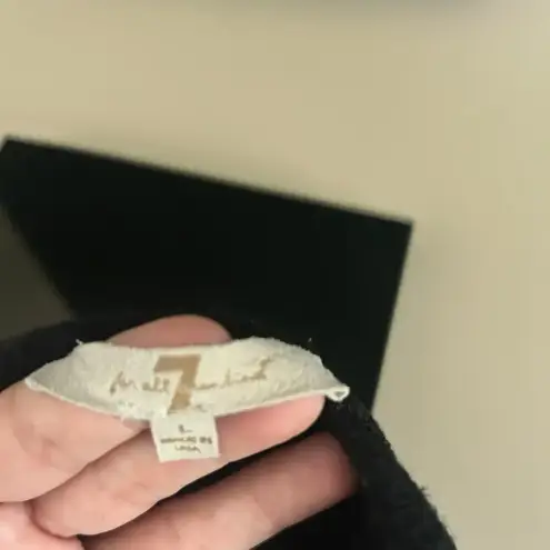 7 For All Mankind  Black‎ Cardigan Sweater Women's Large