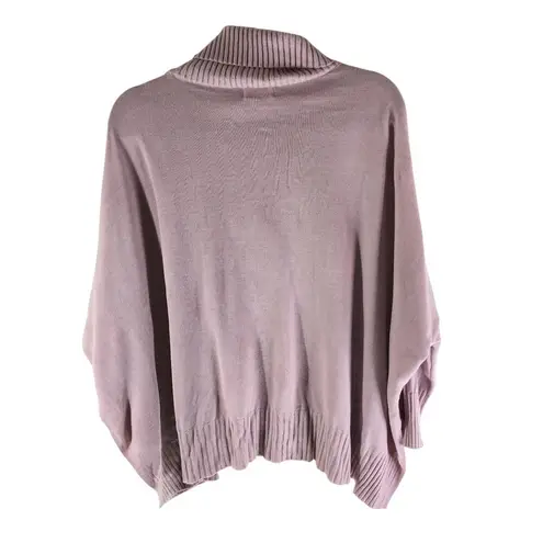 Mer Sea Womens Sweater Oversized Boxy Side Slit Turtleneck Pink One Size Size undefined