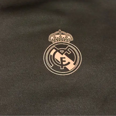 Real Madrid Elegant Black Jacket with Pink Trim size XS