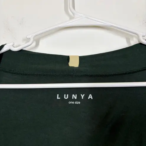 FLAW Lunya Organic Pima Long Cardigan One Size OS Green