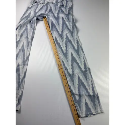 AG Adriano Goldschmied  The Stilt Zig Zag Print Jeans‎ Denim Pants Size 27R