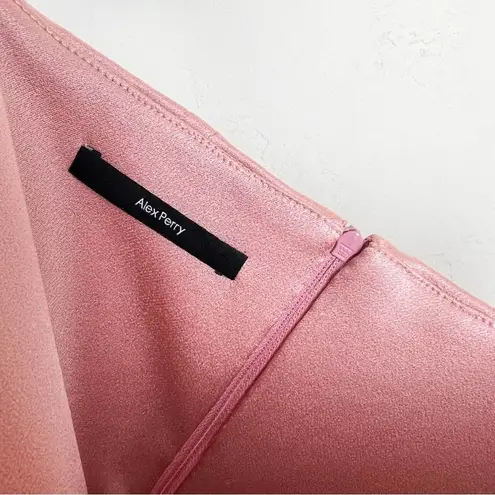 Alex Perry Slaine Satin Crepe Strapless Wide Leg Jumpsuit in Pink