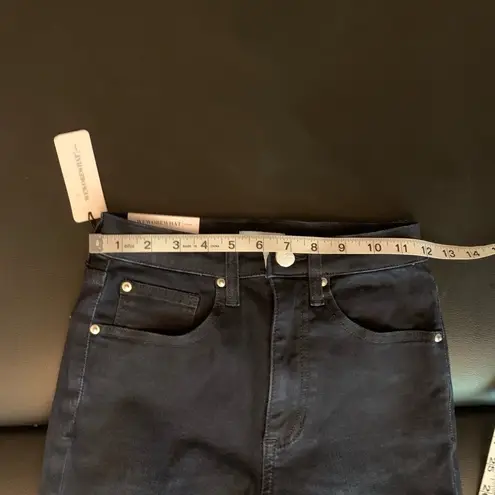 We Wore What High Rise Skinny Zip Jeans Black Size 24 NWT