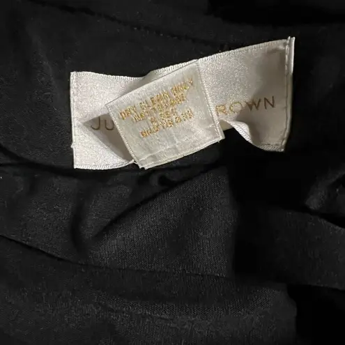 Julie Brown JB by Solid Black Drapey Jersey Knee Length Skirt Size XL