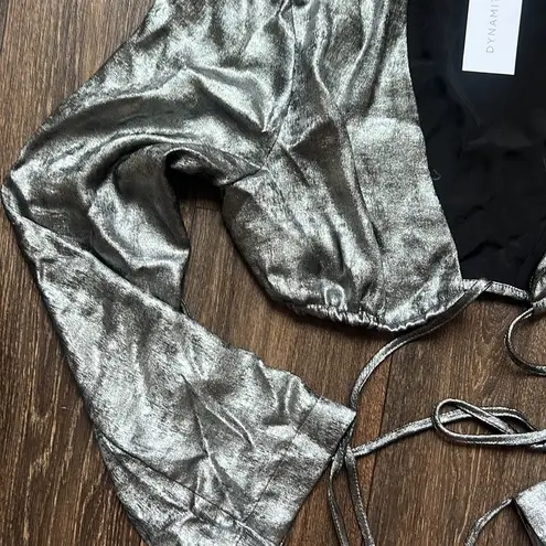 Dynamite  Callie Metallic Wrap Blouse thumbnail 2