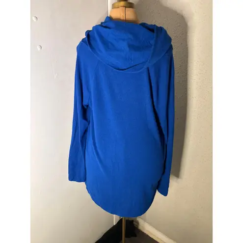 Gibson Blue Slouch Turtleneck Cowl Neck High Low Sweater M NEW Cozy Comfy Boho