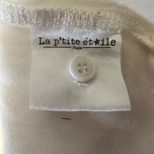 La p'tite etoile Embroidered White Boho Top Medium