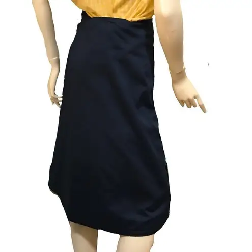 Vintage 1970s Sailboat Wrap Denim Skirt Medium Gingham Print Blue Size undefined