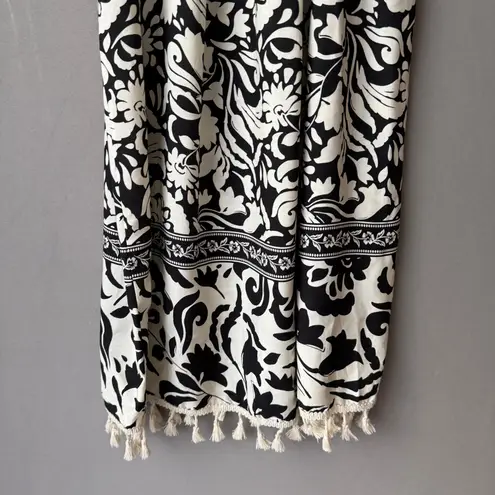 Boho sz M brown cream tassel mini sun dress Size M